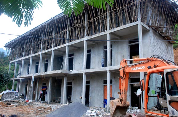 Nhà lớp học 2 tầng, Trường Tiểu học Ngam La được đầu tư, xây dựng từ nguồn vốn của các nhà tài trợ.