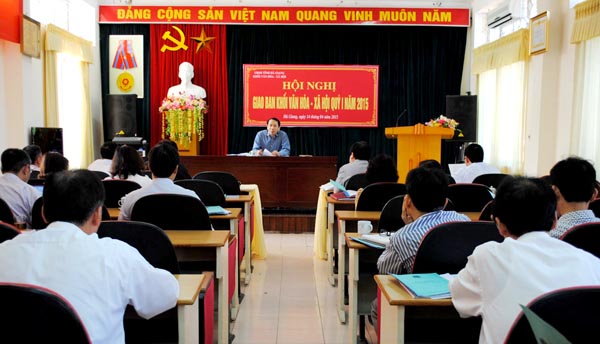 Hội nghị giao ban khối văn hóa – xã hội quý I.
