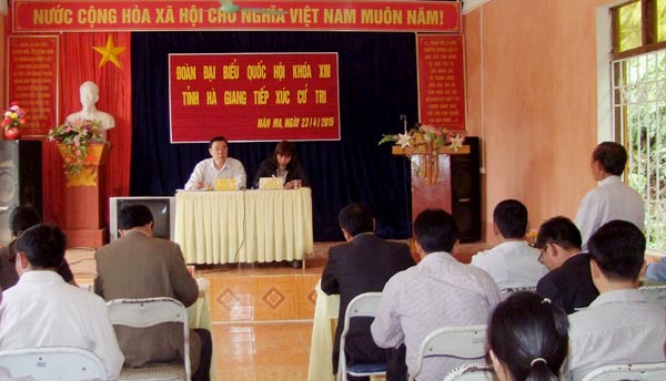 Đoàn ĐBQH tỉnh khóa XIII tiếp xúc cử tri tại xã Nàn Ma (Xín Mần)