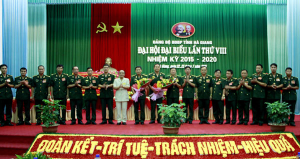 BCH Đảng bộ BĐBP tỉnh Hà Giang khóa VIII, nhiệm kỳ 2015 – 2020 ra mắt Đại hội