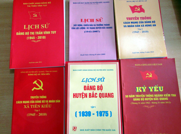 Những công trình nghiên cứu của các địa phương, đơn vị đã được xuất bản.