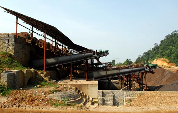 Khu vực khai thác của Công ty Cổ phần Mangan Lũng Quang.