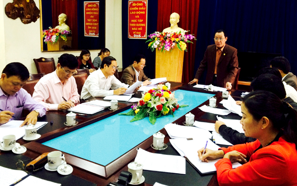 Toàn cảnh buổi làm việc của Ban Văn hóa xã hội với Sở Giáo dục và đào tạo.