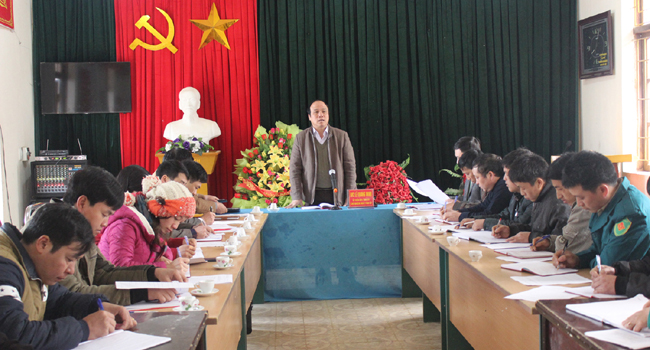Đồng chí Lê Quang Minh, Chủ nhiệm UBKT Tỉnh ủy phát biểu kết luận tại buổi làm việc.