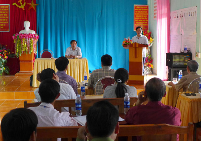 Bí thư Tỉnh ủy Triệu Tài Vinh kết luận buổi làm việc với Đảng ủy xã Cốc Rế (Xín Mần).