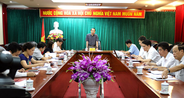 Phó Chủ tịch UBND tỉnh Trần Đức Quý, phát biểu tại cuộc họp.