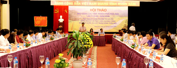 Toàn cảnh Hội thảo báo Đảng các tỉnh, thành phố phía Bắc lần thứ 24 năm 2016.