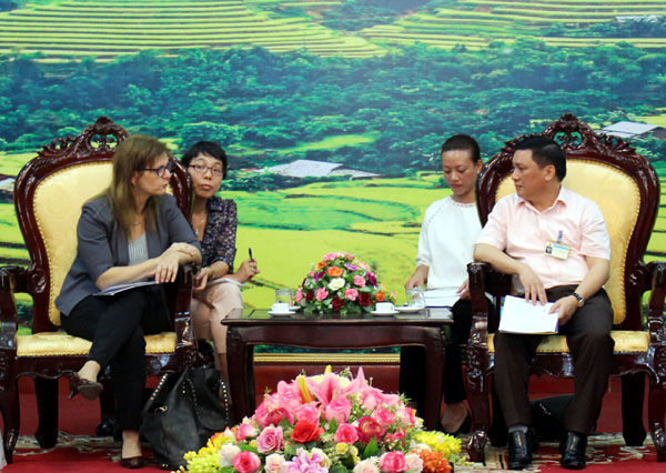 Phó Chủ tịch UBND tỉnh Nguyễn Minh Tiến tiếp và làm việc với Bà Meirav Eilon Shahar.