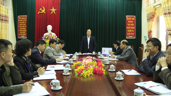 Đồng chí Lê Quang Minh phát biểu tại buổi làm việc.