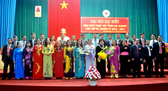 Ban Chấp hành Hội CTĐ tỉnh khóa VII, nhiệm kỳ 2016 - 2021 ra mắt đại hội.