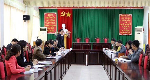 Đoàn công tác Bộ Kế hoạch và Đầu tư làm việc với các sở, ban, ngành của tỉnh.