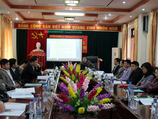 Toàn cảnh lớp tập huấn nghiệp vụ công tác kiểm tra.