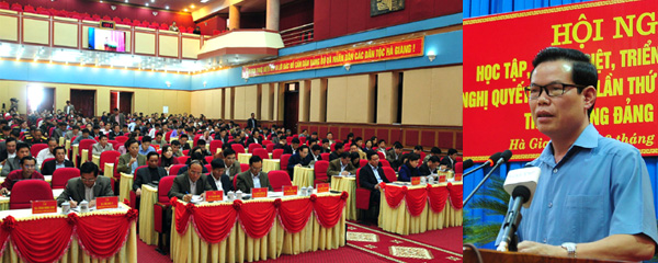 Bí thư Tỉnh ủy Triệu Tài Vinh quán triệt học tập, triển khai thực hiện Nghị Quyết (NQ) Hội nghị lần thứ 4 BCH T.Ư Đảng khóa XII.