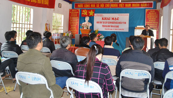 Toàn cảnh buổi Lễ khai mạc Khóa đào tạo cấp CCCM người điều khiển phương tiện thủy nội địa.