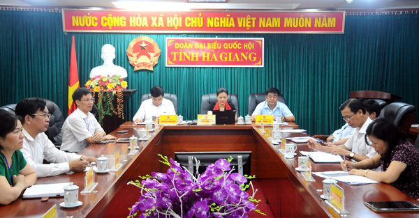 Toàn cảnh Hội nghị tại điểm cầu Hà Giang.