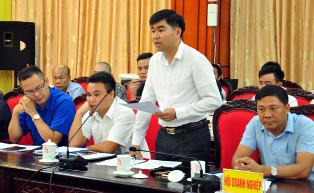 Đại diện doanh nhân trẻ phát biểu ý kiến