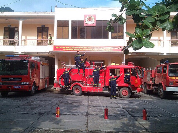 Cán bộ, chiến sỹ Phòng Cảnh sát PCCC&CNCH luôn sẵn sàng nhận nhiệm vụ khi có sự cố xảy ra.