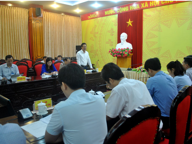 Chủ tịch UBND tỉnh Nguyễn Văn Sơn phát biểu tại buổi làm việc