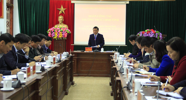 Đồng chí Nguyễn Minh Tiến kết luận tại buổi làm việc