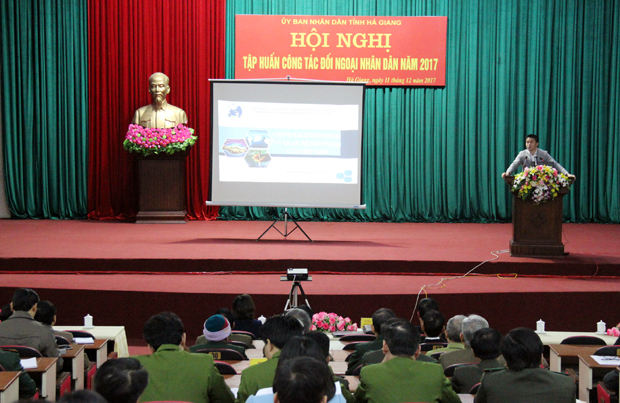 Toàn cảnh Hội nghị tập huấn công tác đối ngoại nhân dân năm 2017.