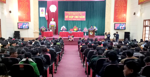 Toàn cảnh kỳ họp thứ 5 HĐND huyện Hoàng Su Phì khóa XIX, nhiệm kỳ 2016-2021