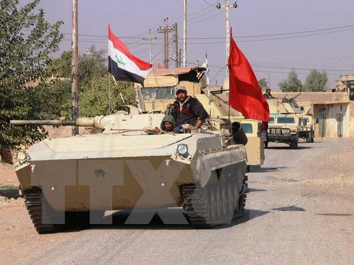 Binh sỹ Iraq tại khu vực gần thành phố Rawa. (Ảnh: THX/TTXVN)
