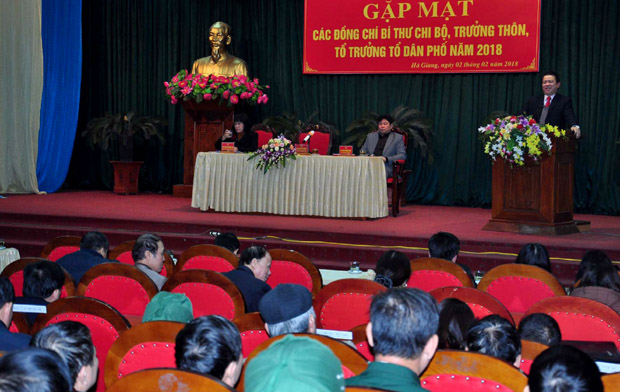 Bí thư Thành ủy phát biểu tại buổi gặp mặt