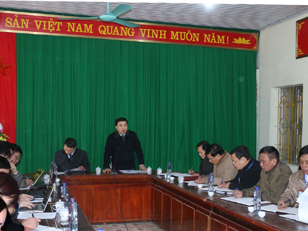 Phó Bí thư Tỉnh ủy Nguyễn Mạnh Dũng kết luận buổi làm việc