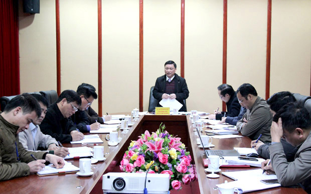 Đồng chí Nguyễn Minh Tiến, Phó Chủ tịch Thường trực UBND tỉnh kết luận tại buổi làm việc.
