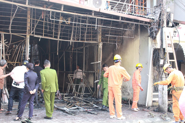 Hiện trường vụ cháy.
