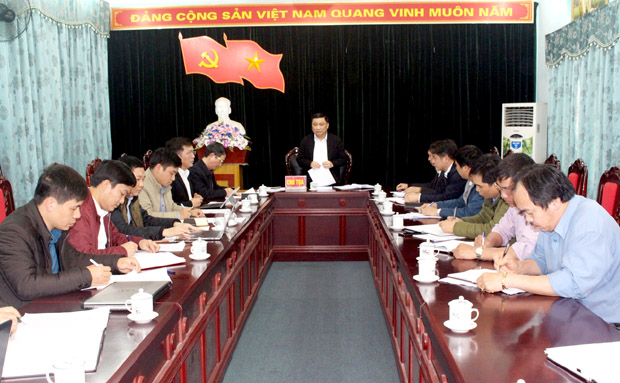 1.	Phó Chủ tịch Thường Trực UBND tỉnh Nguyễn Minh Tiến kết luận buổi làm việc với lãnh đạo huyện Bắc Mê