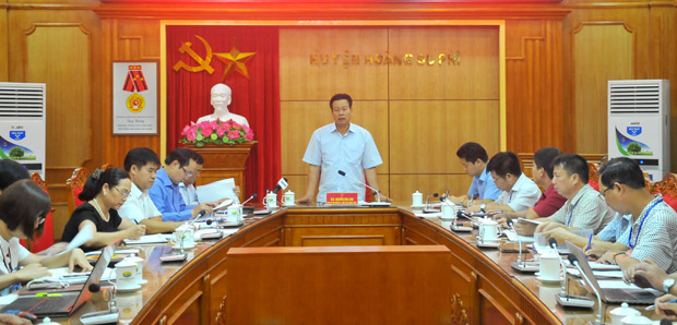 Phó Bí thư Tỉnh ủy, Chủ tịch UBND tỉnh Nguyễn Văn Sơn phát biểu tại buổi kiểm tra tại huyện Hoàng Su Phì.