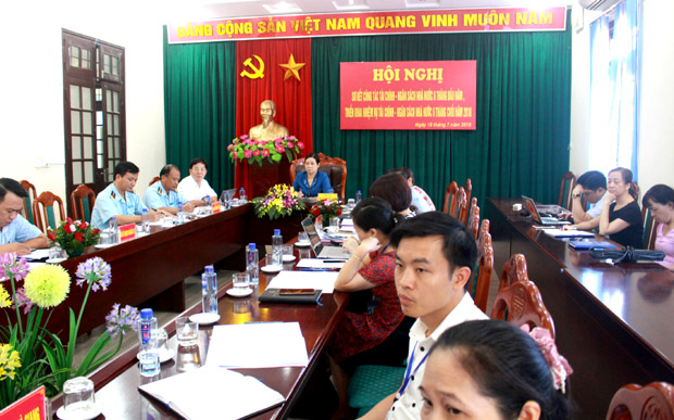 Các đại biểu dự Hội nghị tại điểm cầu Hà Giang.