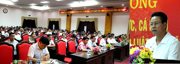 Phó Bí thư Tỉnh ủy, Chủ tịch UBND tỉnh Nguyễn Văn Sơn phát biểu tại buổi tuyên dương.