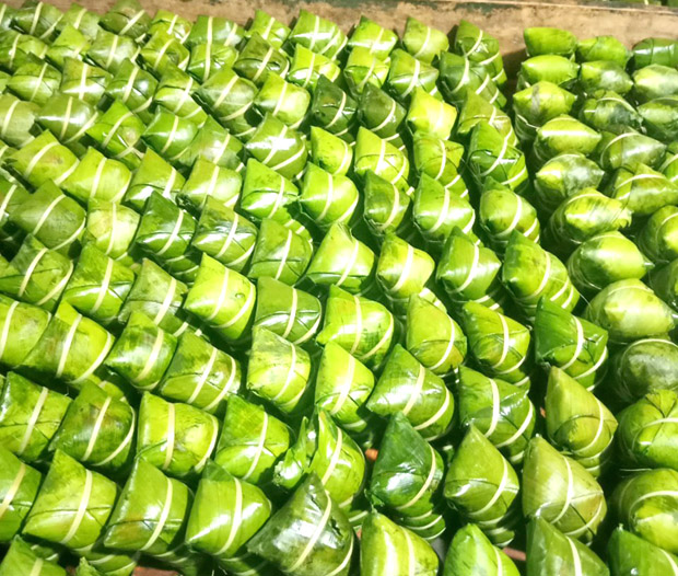 Sản phẩm bánh chưng của HTX.
