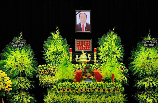 Linh cữu đồng chí Trần Đại Quang.