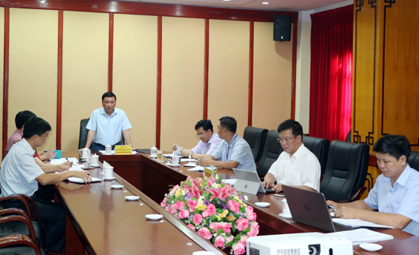 Phó Chủ tịch Thường trực UBND tỉnh phát biểu tại cuộc họp