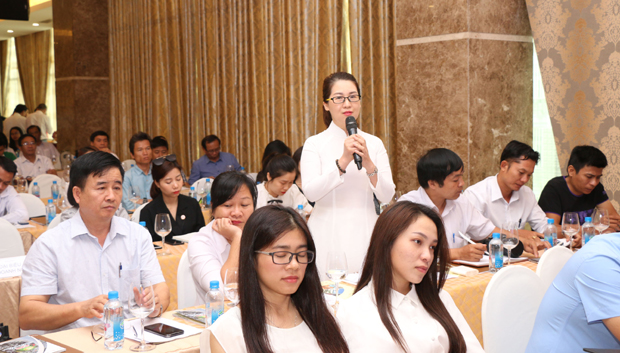 Đại diện Công ty Du lịch Viettravel đề xuất một số giải pháp phát triển du lịch Hà Giang tại hội nghị.