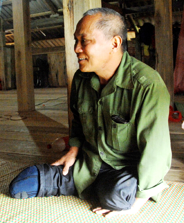 Nạn nhân Bồn Văn Hòn, xã Thanh Thủy 2 lần bị vướng mìn.