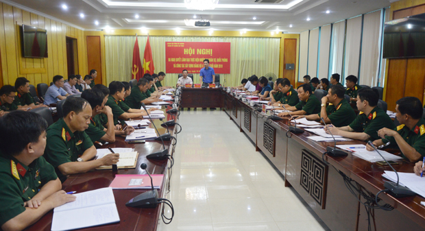 Đảng ủy Quân sự  tỉnh tổ chức Hội nghị xây dựng Nghị quyết lãnh đạo nhiệm vụ 6 tháng cuối năm 2019.