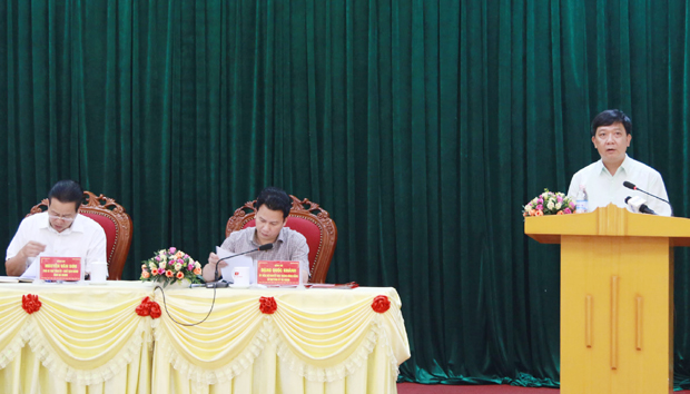 Lãnh đạo huyện Yên Minh báo cáo kết quả thực hiện các nhiệm vụ của huyện 