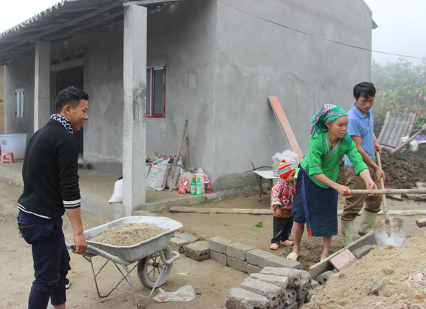 Ngôi nhà của CCB Thèn Sào Sơn, thôn Tả Mù Cán, xã Xín Mần được hỗ trợ xây dựng và đã hoàn thành.