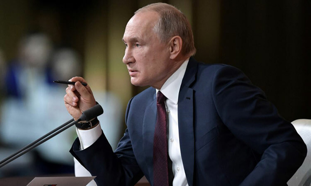 Tổng thống Putin tại cuộc họp báo hôm nay ở Moskva.