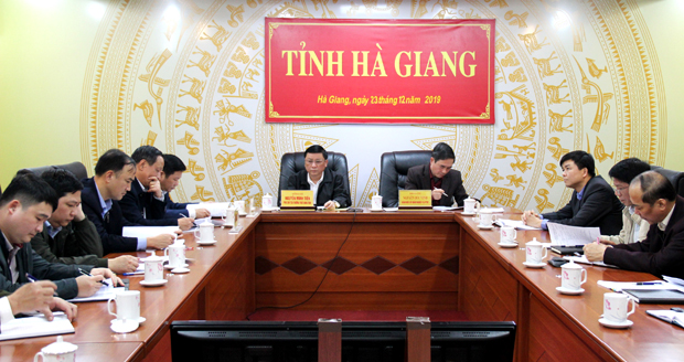  Hội nghị trực tuyến tại điểm cầu Hà Giang.