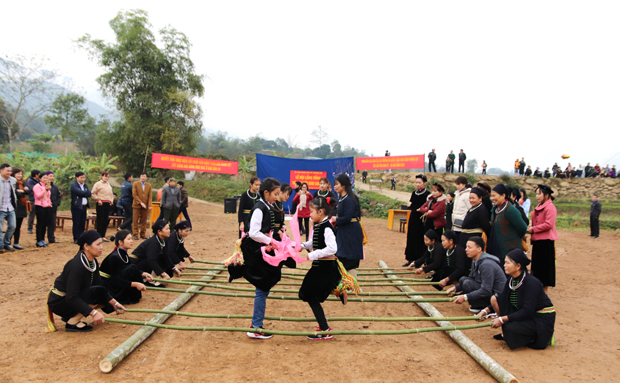 Người dân xã Phương Độ, thành phố Hà Giang vui Hội xuân.                                                                                                                                 Ảnh: Thu Phương