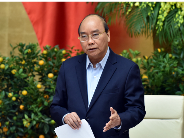 Thủ tướng Nguyễn Xuân Phúc phát biểu tại phiên họp