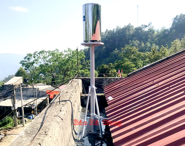 Trạm đo mưa tự động được lắp đặt tại xã Xín Chải, (Vị Xuyên).