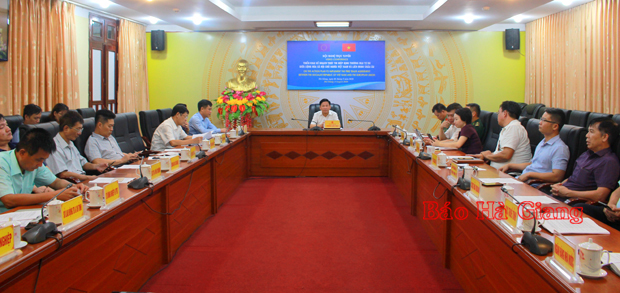 Các đại biểu dự hội nghị tại điểm cầu tỉnh ta