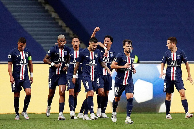 Cầu thủ PSG mừng bàn mở tỷ số. Ảnh: Reuters.