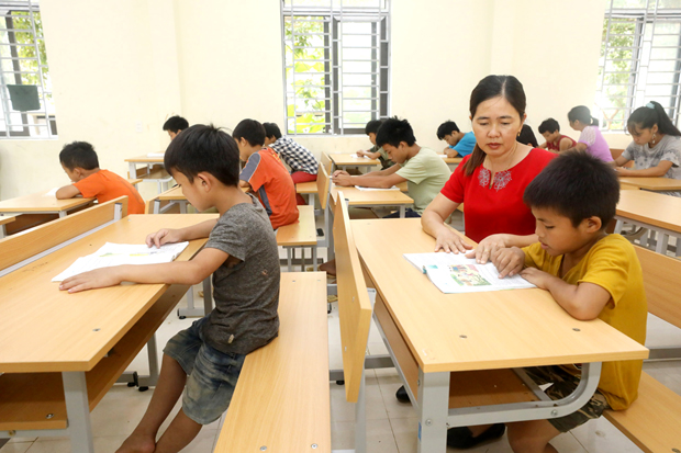 Lớp học văn hóa cho trẻ.